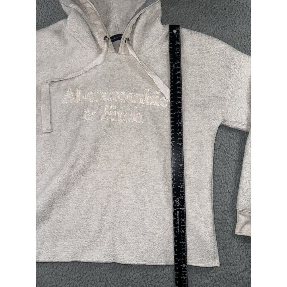 Abercrombie & Fitch Hoodie Women Medium Sherpa Fleece Pullover - Picture 5 of 7